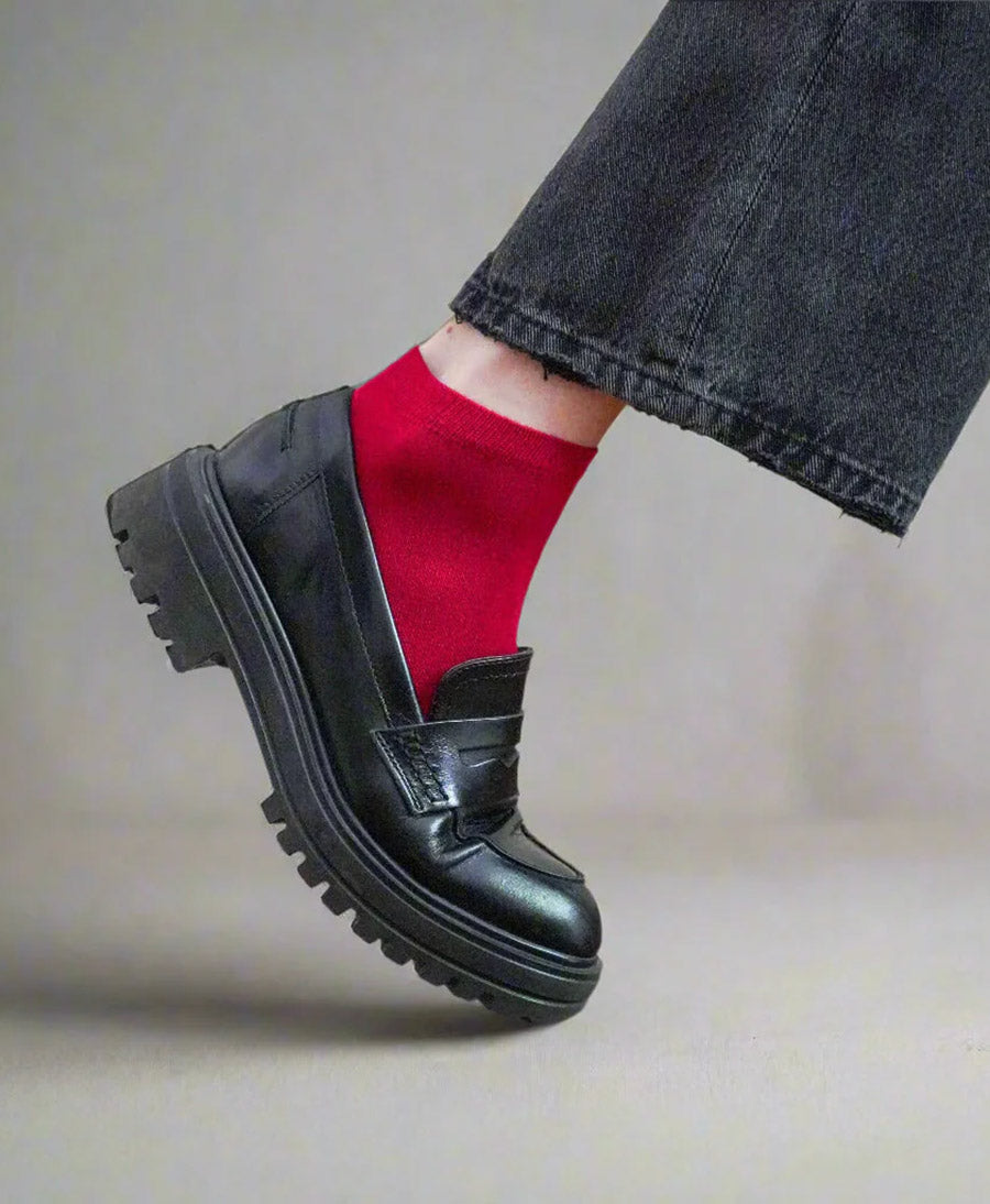 Knöchelsocken Lyocell - Rot