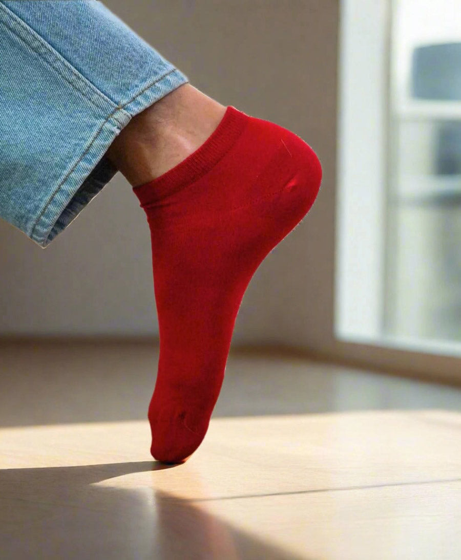 Knöchelsocken Lyocell - Rot