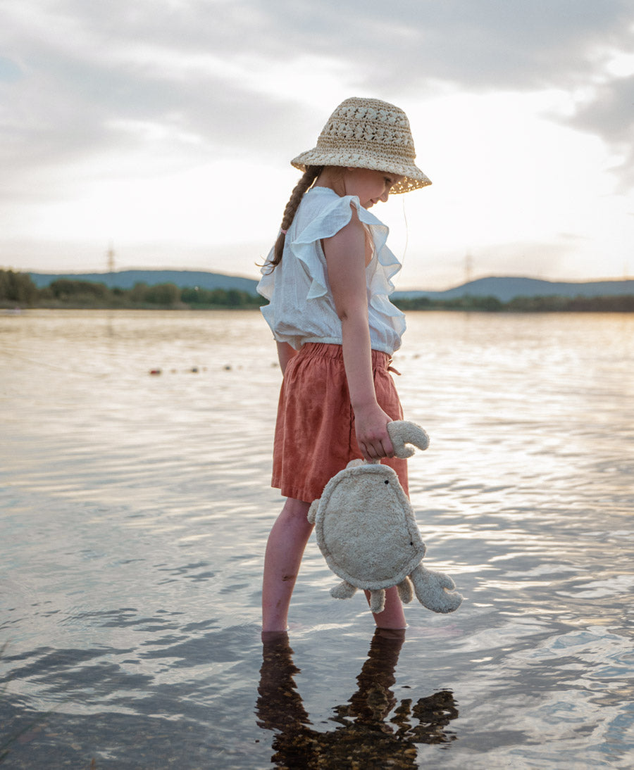 Krabbe (klein) Kuscheltier & Wärmekissen - Beige