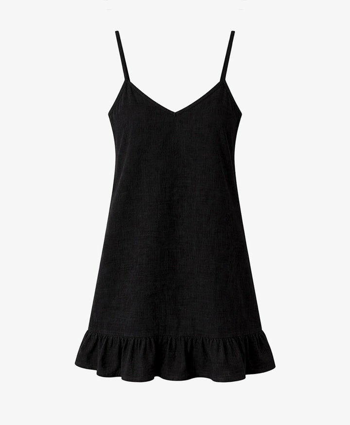 Kurzes Kleid Mini Dress aus Bio-Baumwolle - Schwarz