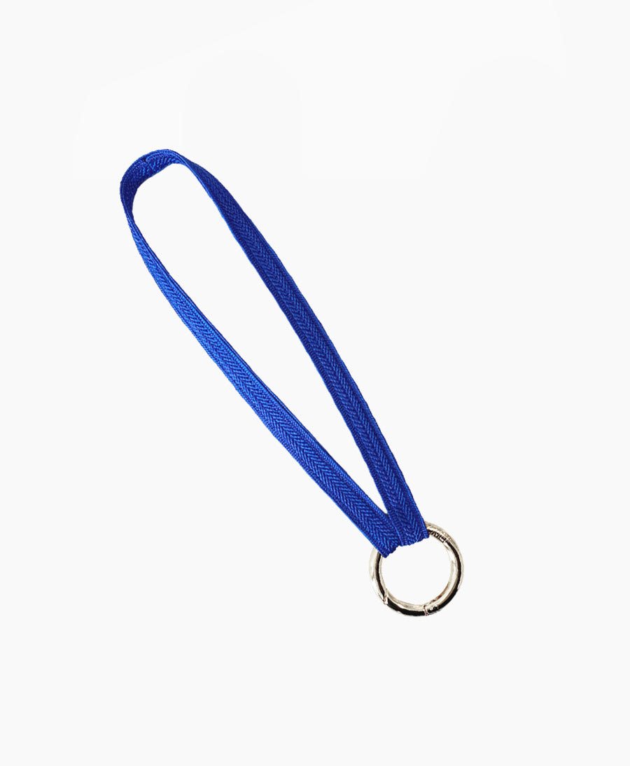 Kurzes Schlüsselband "Zahra Mini" mit silbrigem Karabiner - Royal Blue - YOOMEE - clomes