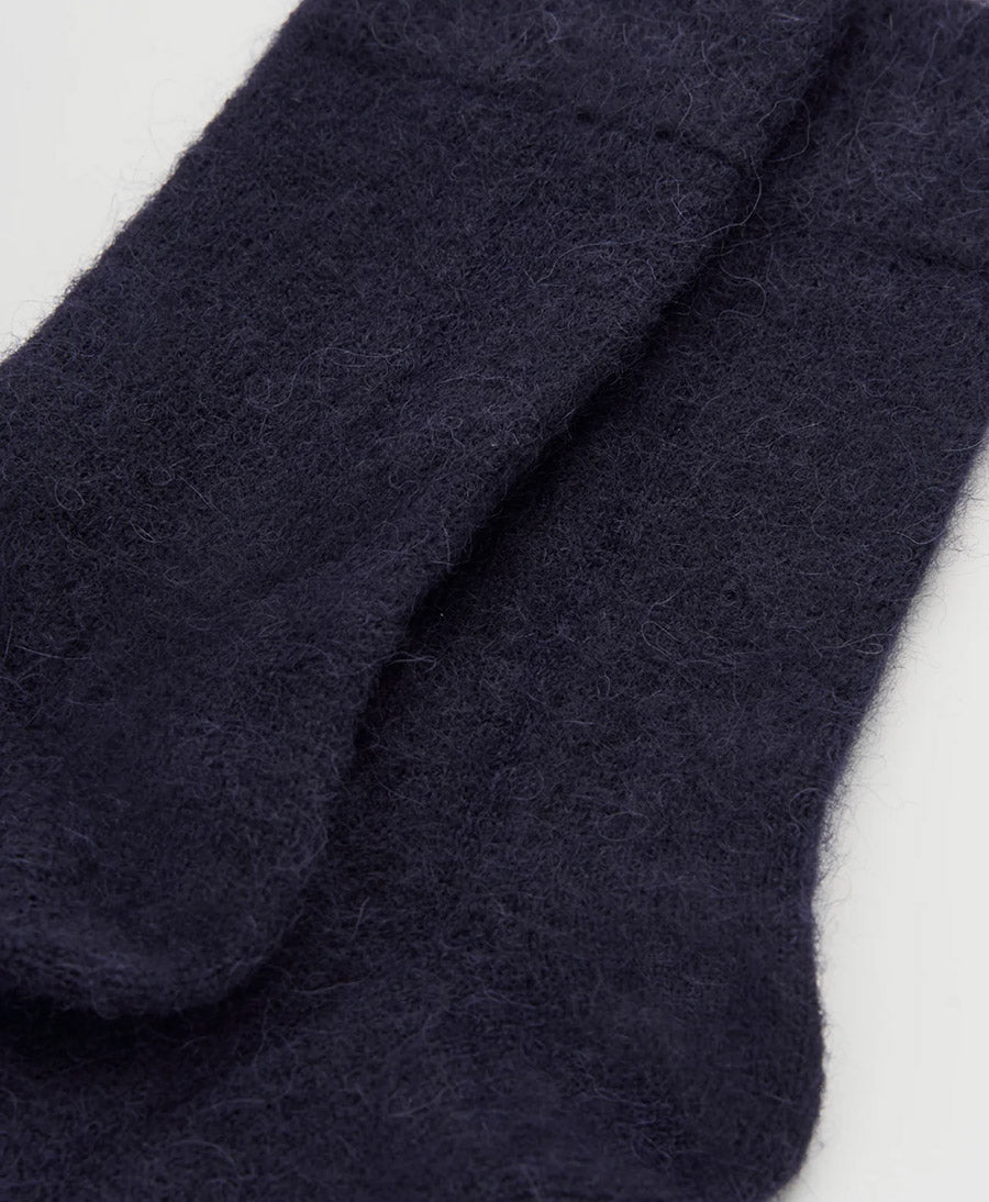 Weiche Alpaka Socken - Tintenblau