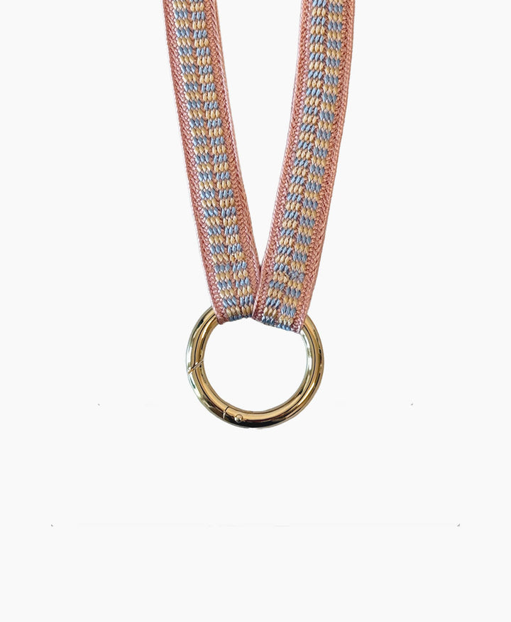 Schlüsselband vergoldeter Karabiner - Cotton Candy