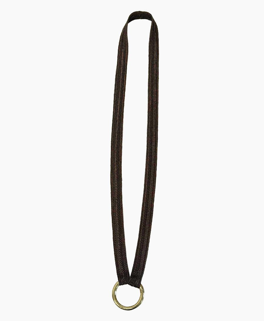 Schlüsselband vergoldeter Karabiner - Mocca