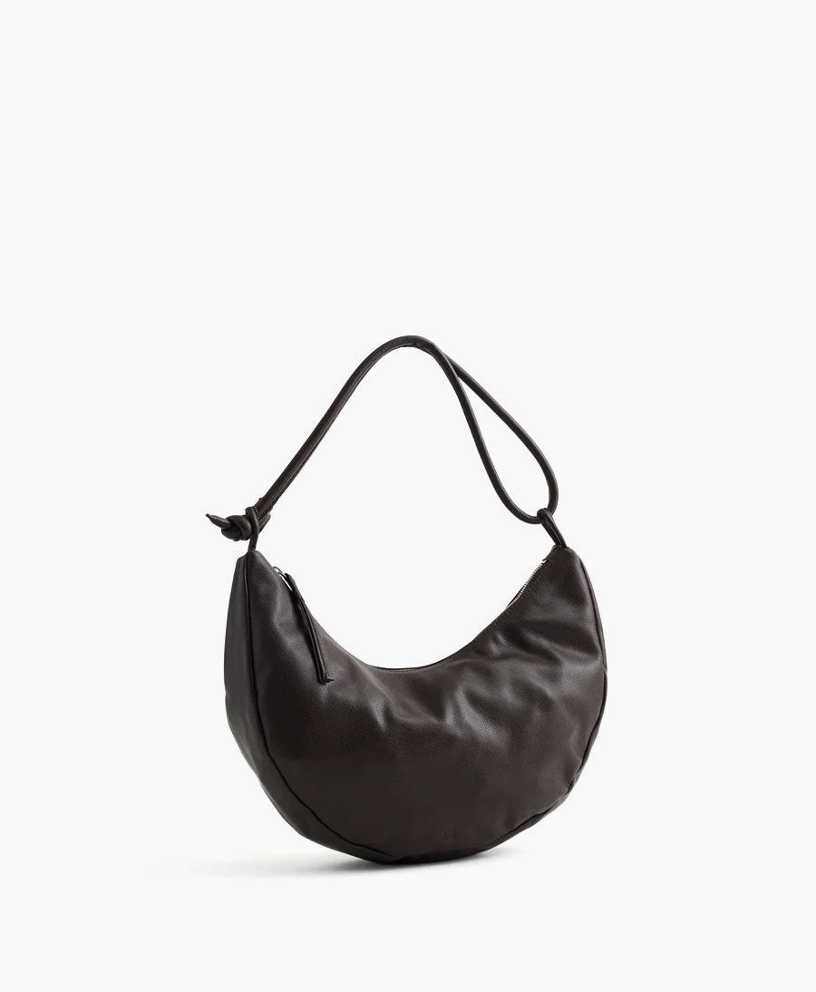 Schultertasche &amp; Umhängetasche LARGE BOW - Leder, Espresso