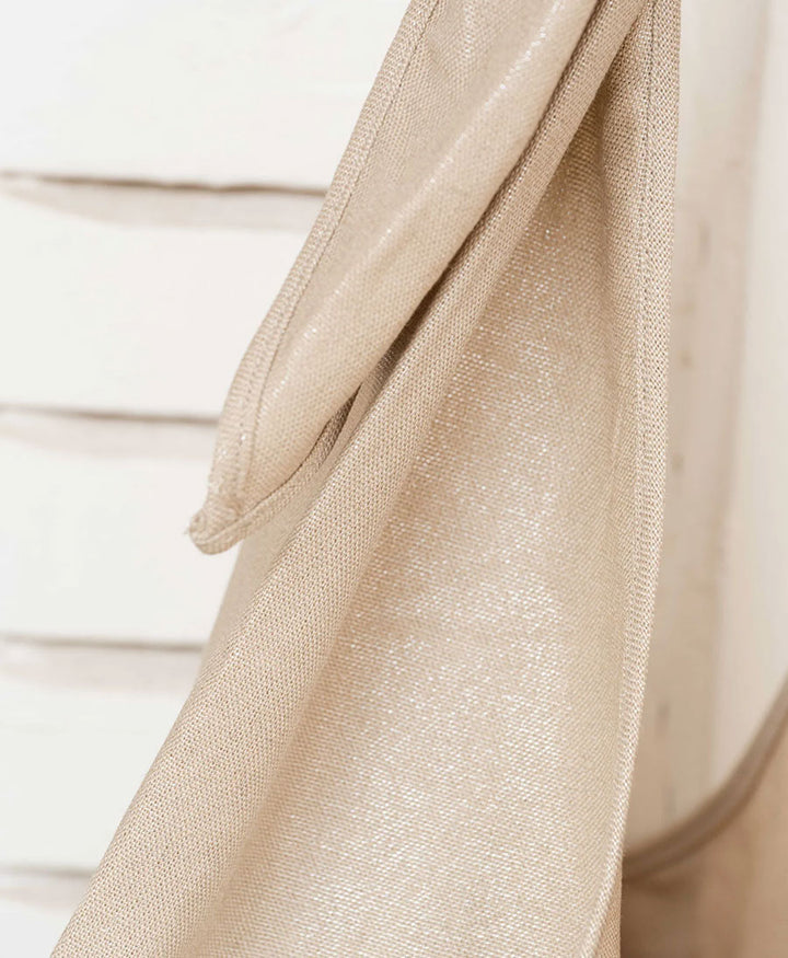 Tasche LATIFA Leinen - Creme / Metallic