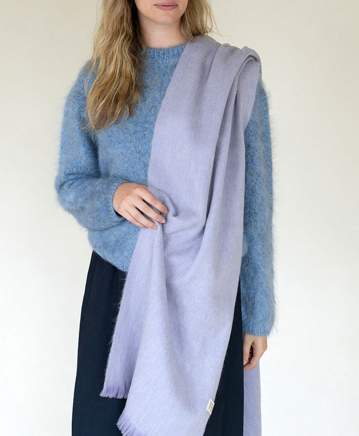 Halstuch Alpaka Schal Slim - Lavender Frost