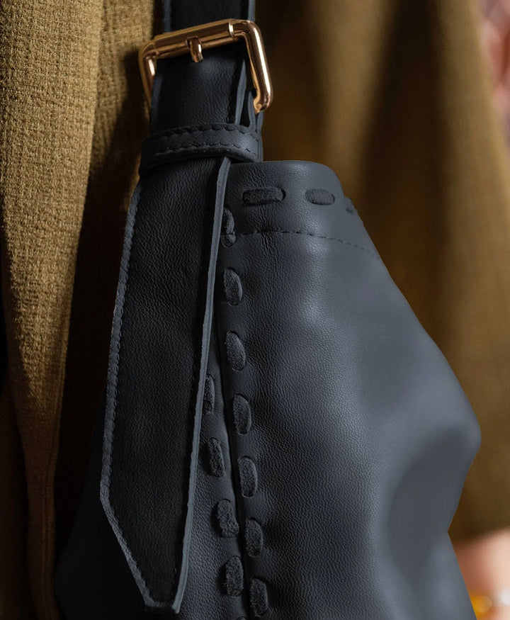 Ledertasche NAIMA - Dunkelblau