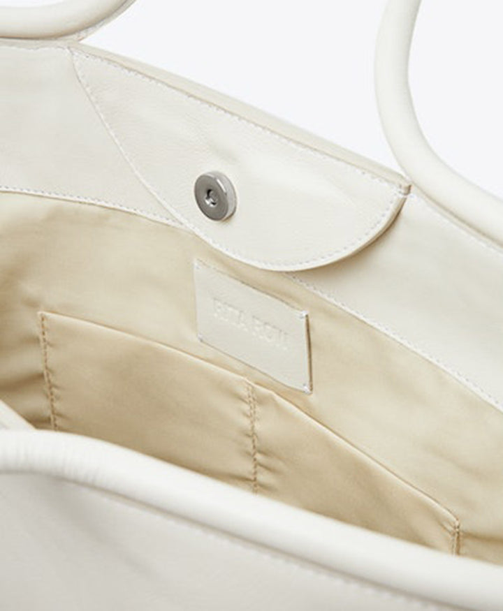 Grosse Ledertasche SELMA - Creme