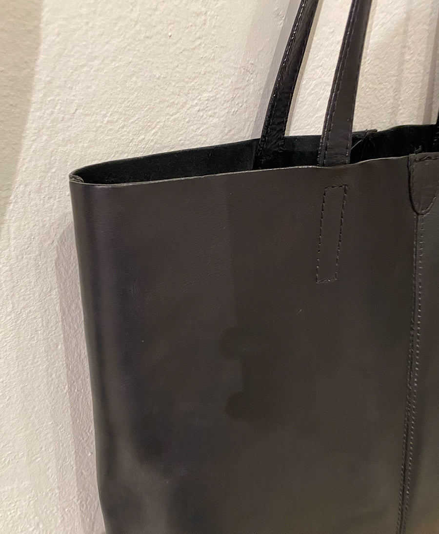 Schwarze Tote Bag aus Leder von PARK  - Secondhand