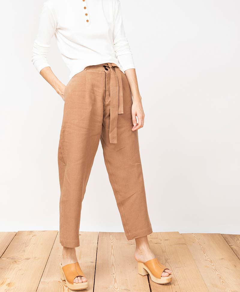 Leinen Hose "Vela Trousers" - Secondhand - JUNGLE FOLK - clomes