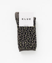 Glitzer Socken Leopard Klue in Leopard Khaki