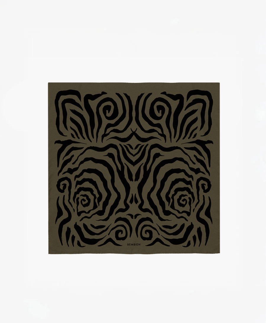 Seiden-Foulard "Linea Scarf" - Olive