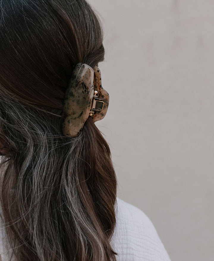 Haarklammer LIVA - Sandgrau Tortoise