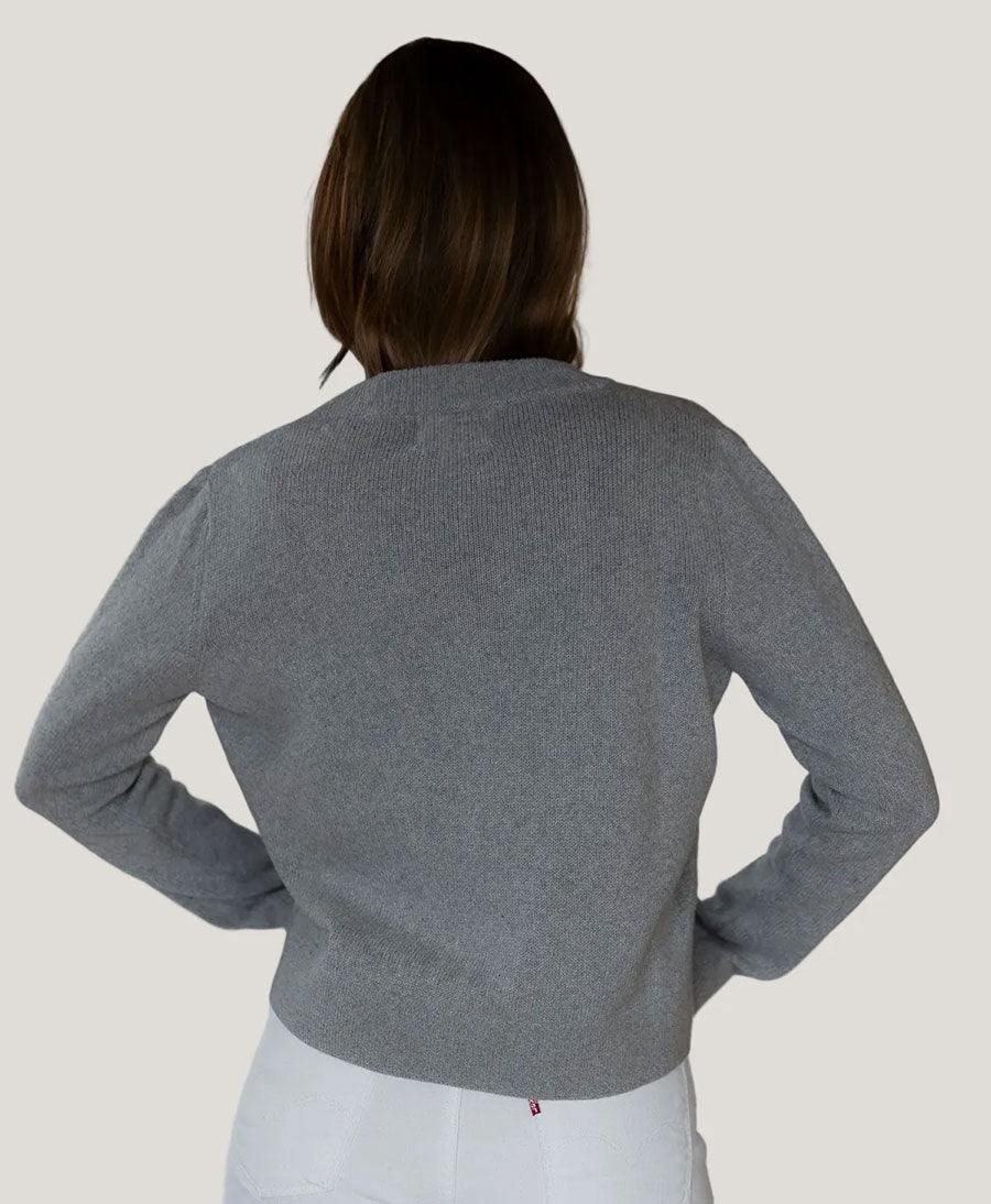 Strickpullover - Lola V-Neck Sweater - Hellgrau
