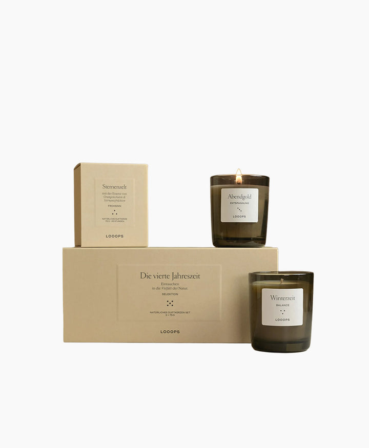 Geschenkbox "Die vierte Jahreszeit" mit 3 Duftkerzen