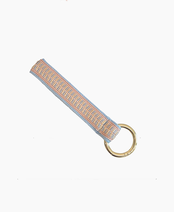 Kurzes Schlüsselband Loop mit goldigem Karabiner - Cotton Candy