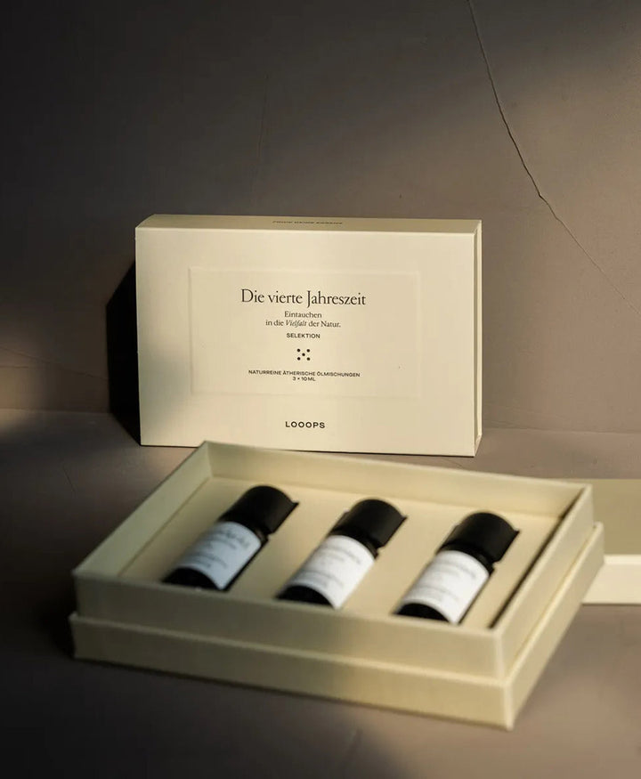 Geschenkbox "Vierte Jahreszeit" mit 3 ätherische Ölmischungen