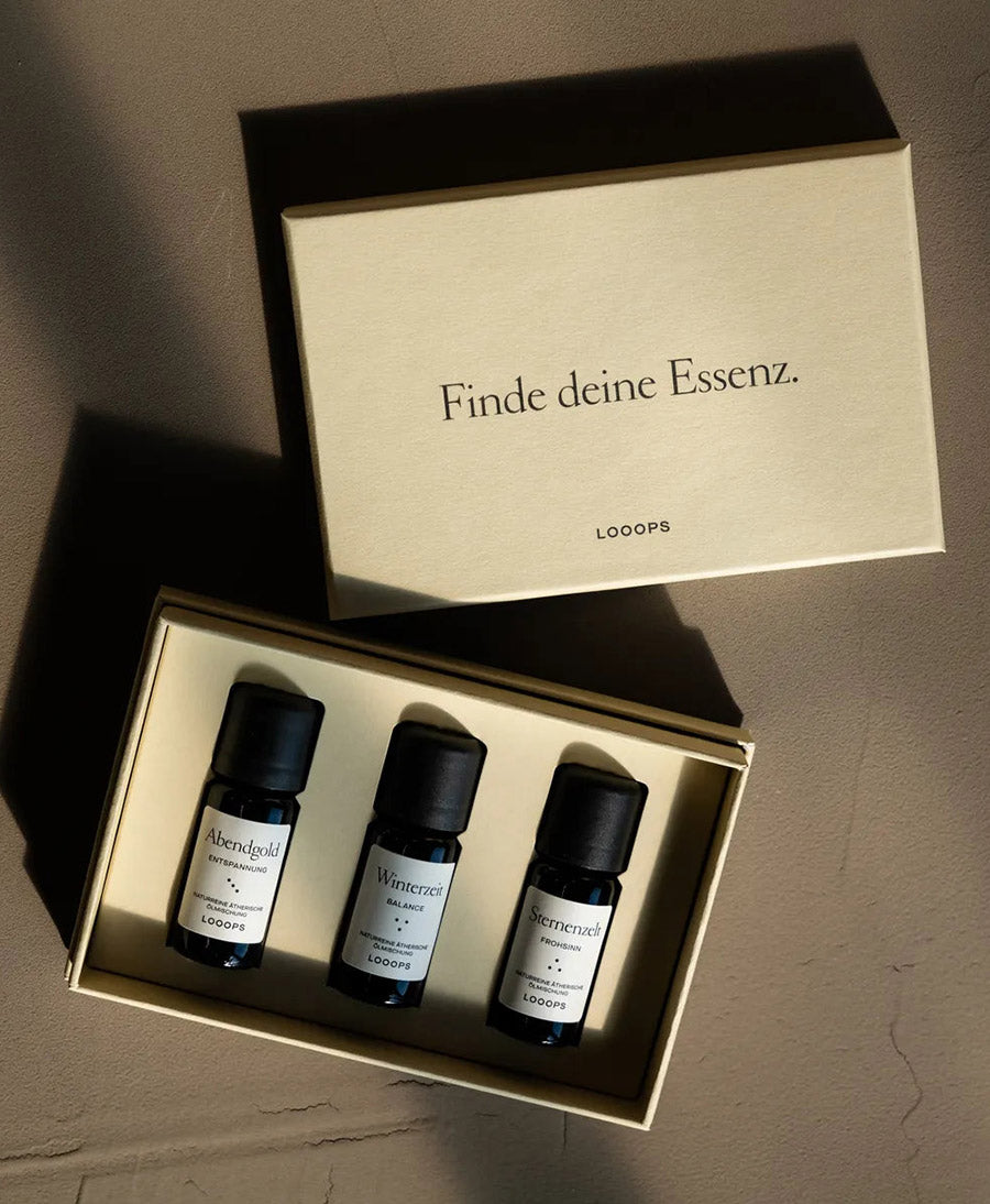 Geschenkbox "Vierte Jahreszeit" mit 3 ätherische Ölmischungen