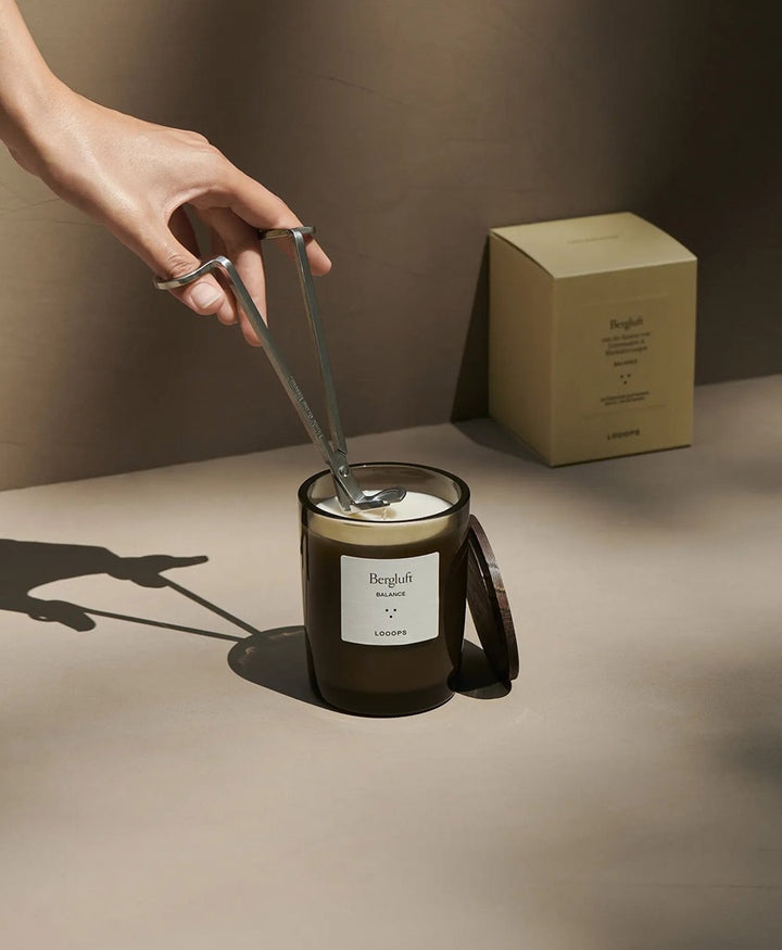 Dochtschere aus gebürstetem Edelstahl