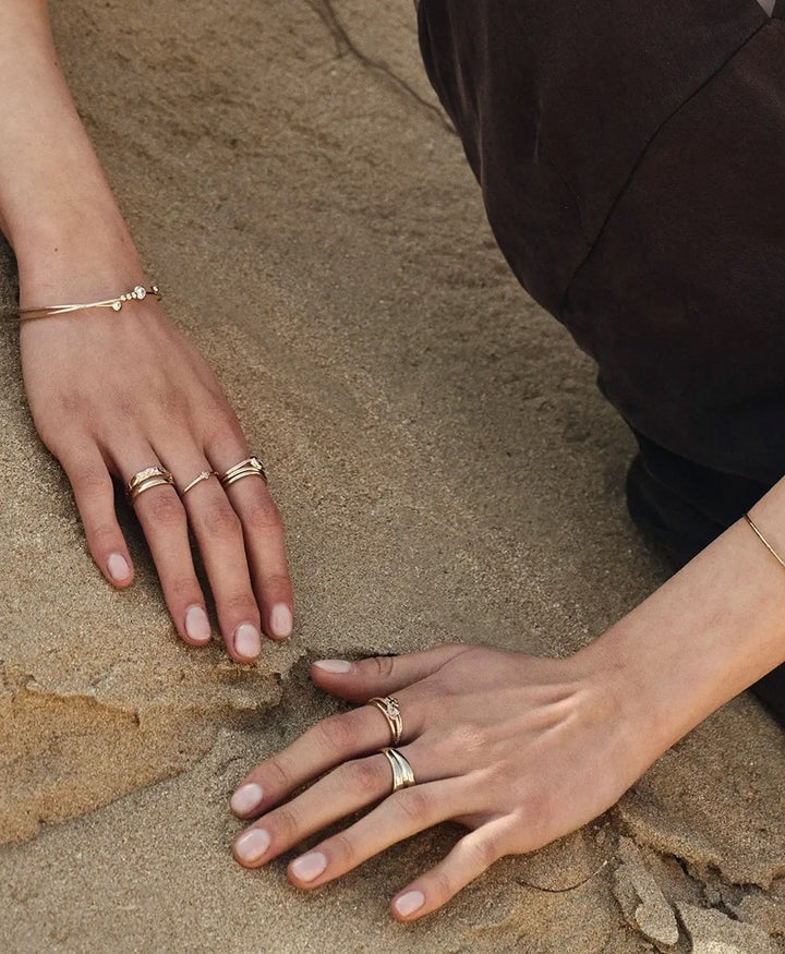 Fingerring vergoldet - Brise