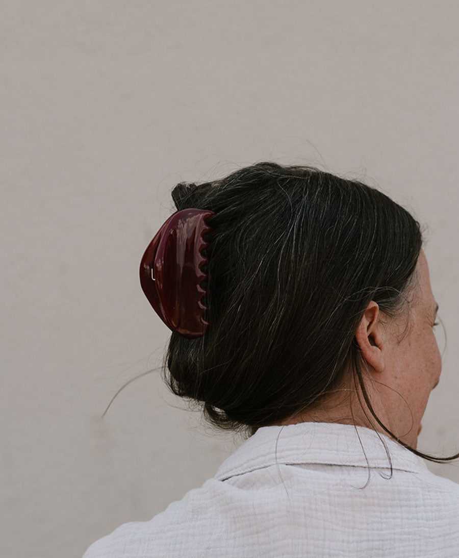 Haarklammer MALIN - Purpurrot