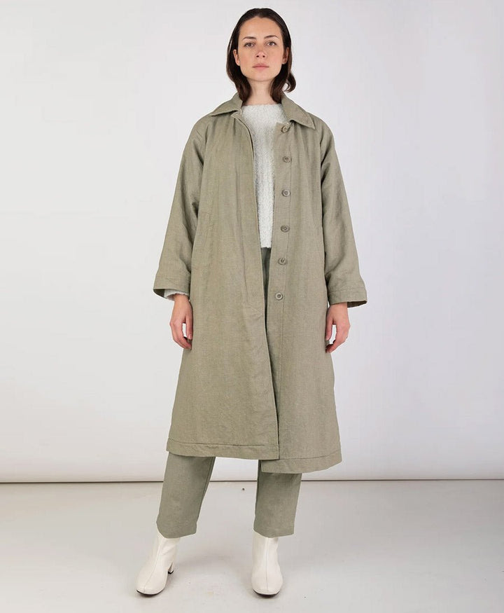 Mantel - Jade Sherpa Lined Trench - Micaela Greg - clomes