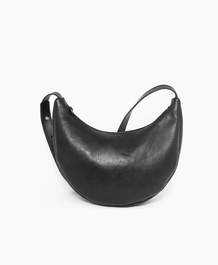 Lune Bag Bauchtasche aus Leder - Schwarz