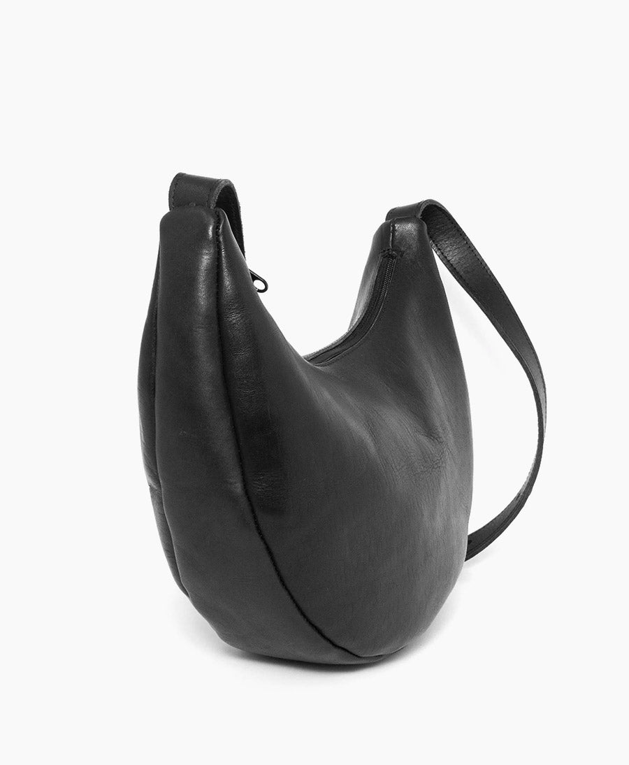 Lune Bag Bauchtasche aus Leder - Schwarz