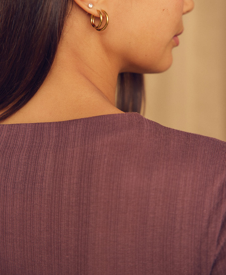 Rib Top / Oberteil - Cocoa