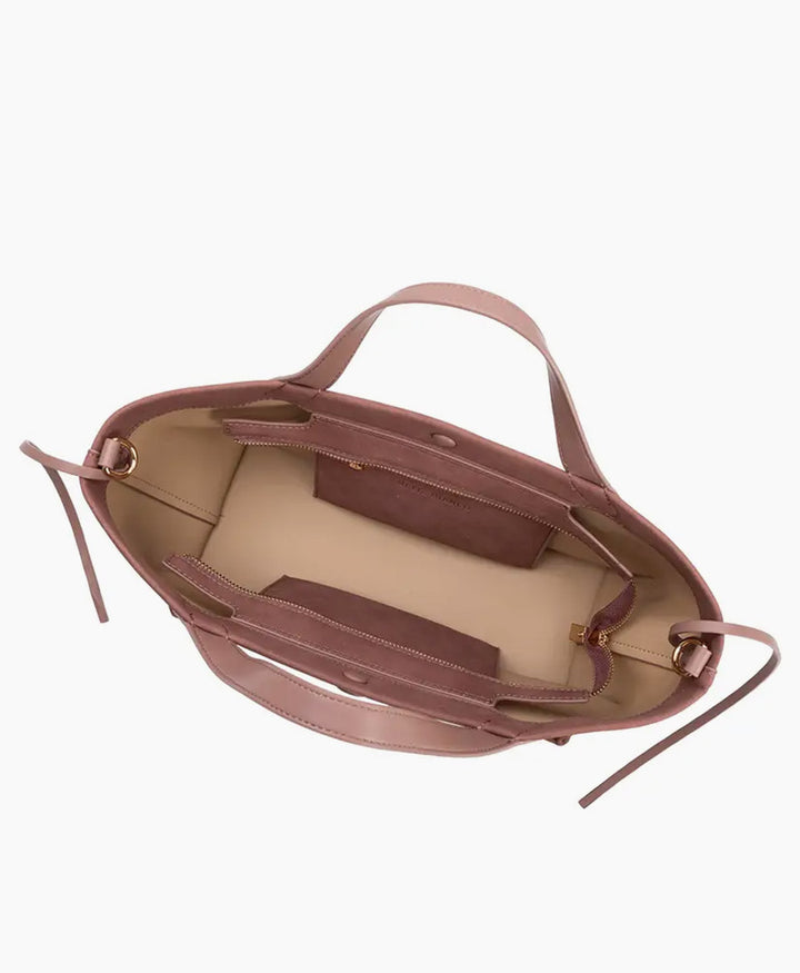 Handtasche JIL aus veganem Leder - Mauve Suede