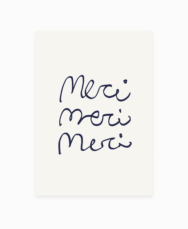 Postkarte "Merci Merci Merci"