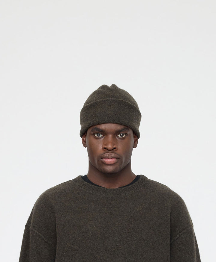Mütze "Merino Beanie" - Olivbraun
