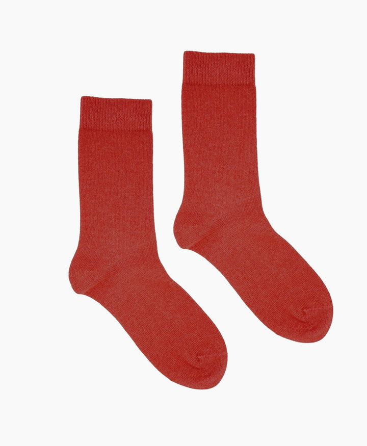 Socken Merinowolle - Rostrot