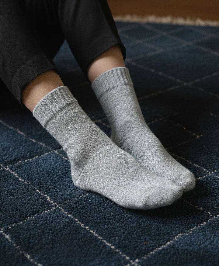 Socken Merinowolle - Hellgrau