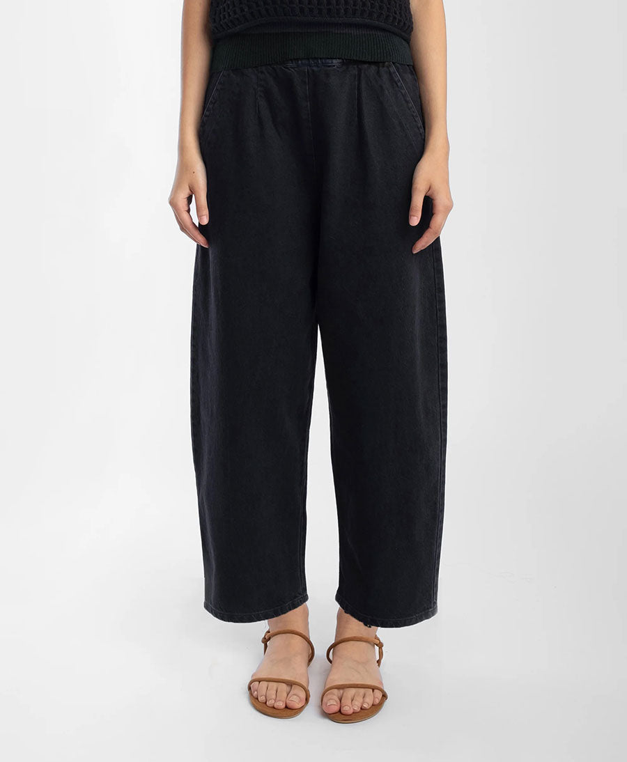 Denimhose - Faded Black Barrel Pant