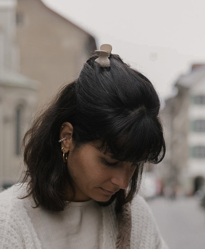 Kleine Haarklammer OLIVIA aus Acetat - Millefeuille