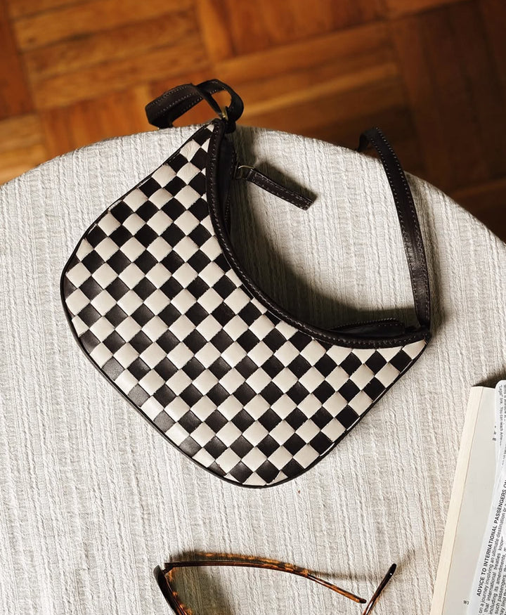 Gewebte Umhängetasche "Mini Sling" - Espresso x Cream