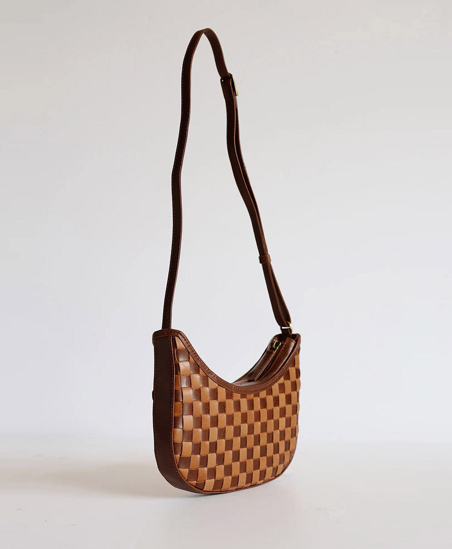 Gewebte Umhängetasche "Mini Sling" - Copper x Sienna