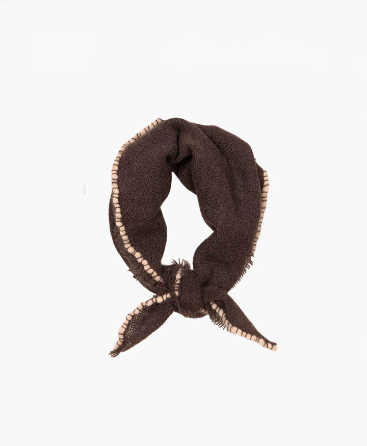 Mini Kaschmirfoulard Noma - Dunkelbraun