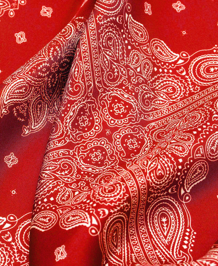 Seiden-Foulard "Minimal Bandana Silk Scarf" - Rot