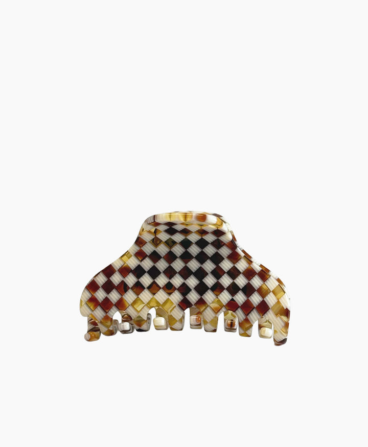 Haarklammer CARLA (M) aus Acetat - Karo