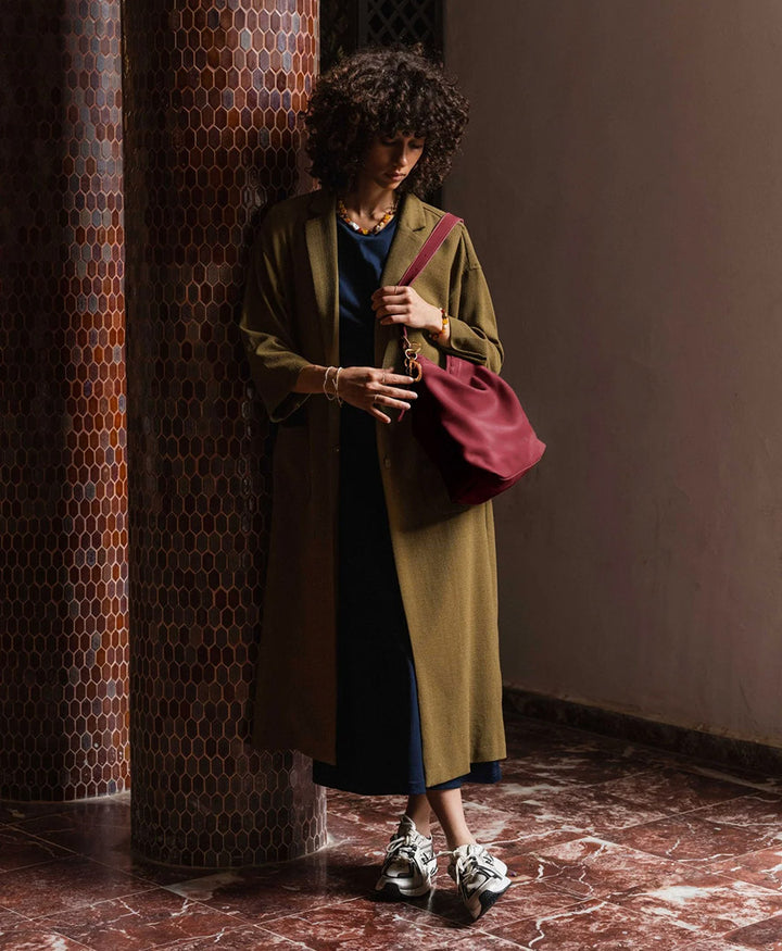 Ledertasche NAIMA - Dunkelrot