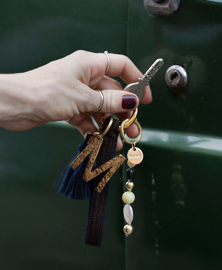 Schlüsselanhänger / Taschenanhänger aus Steinen JAMILA - Meadow