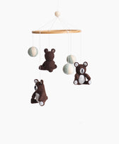 Baby Mobile aus Filz Gamcha in Bären & Bälle