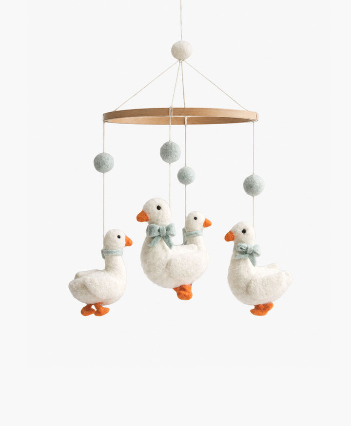 Baby Mobile aus Filz - Gänse