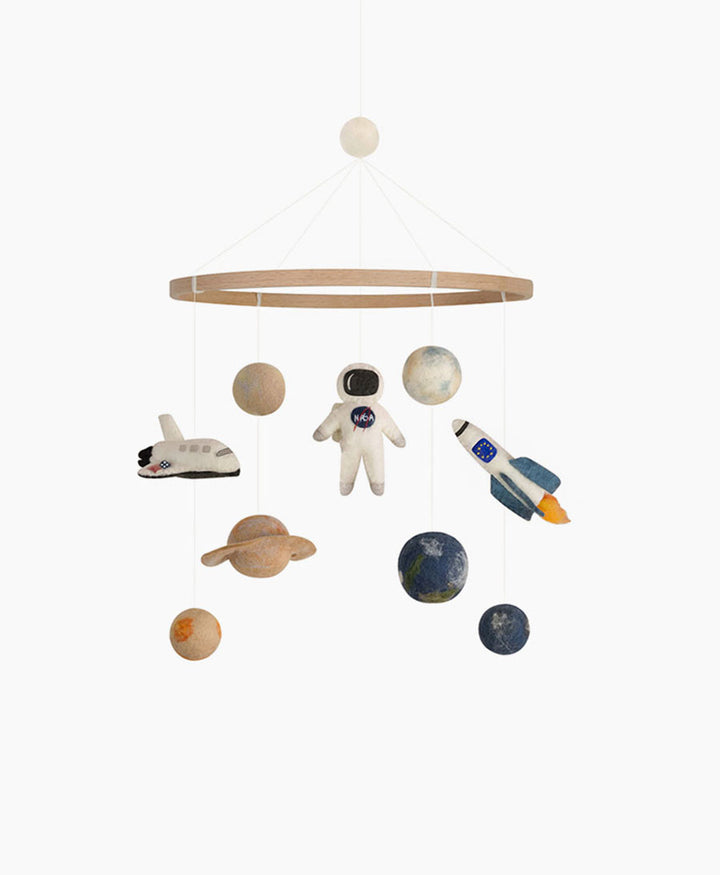 Baby Mobile aus Filz - Weltall