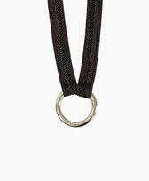 Schlüsselband Mocca Yoomee in Silbriger Karabiner