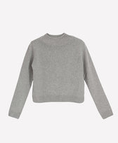 Strickpullover Mock Neck Sweater Kaschmir Pura in Hellgrau