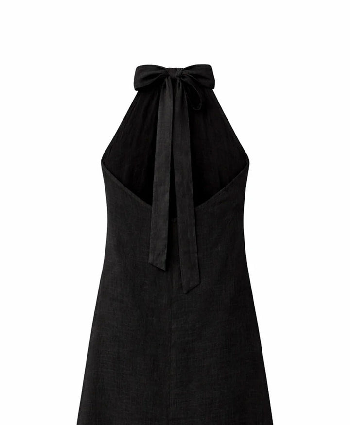 Langes Kleid Maxi Dress aus Bio-Baumwolle - Schwarz